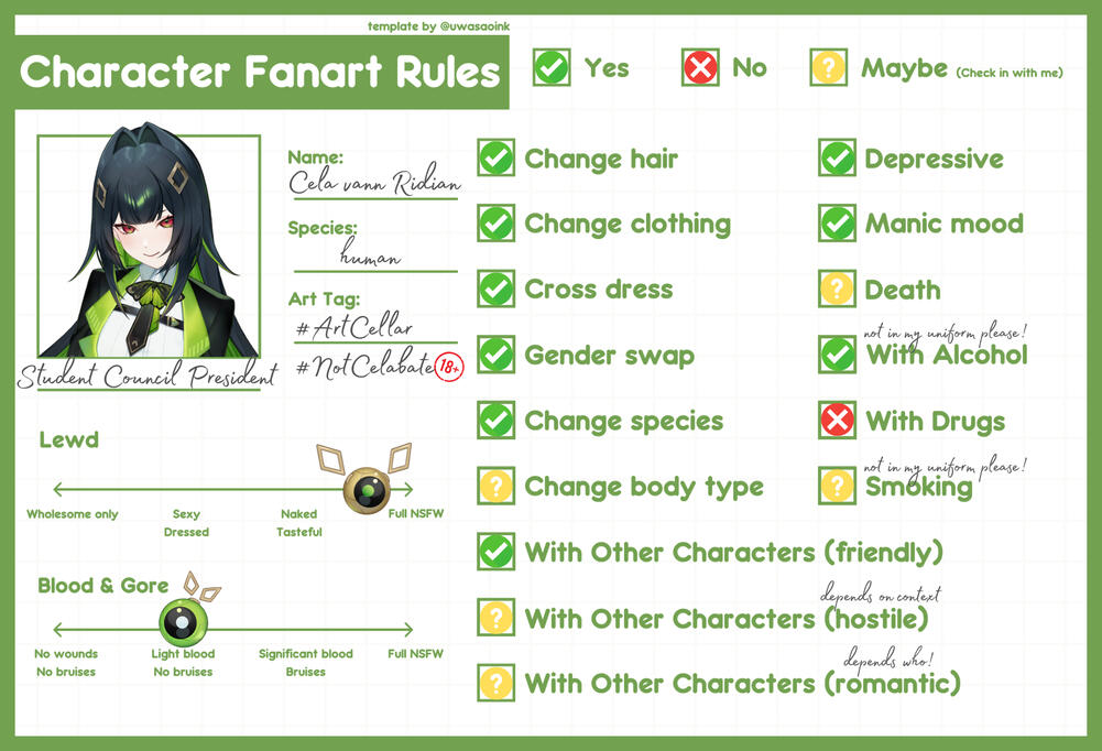 Cela Character Fanart Guide Cela Character Fanart Guide